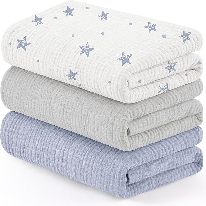Susurration Muslin Receiving Blanket, 100% Cotton Swaddle Blankets by Susurration