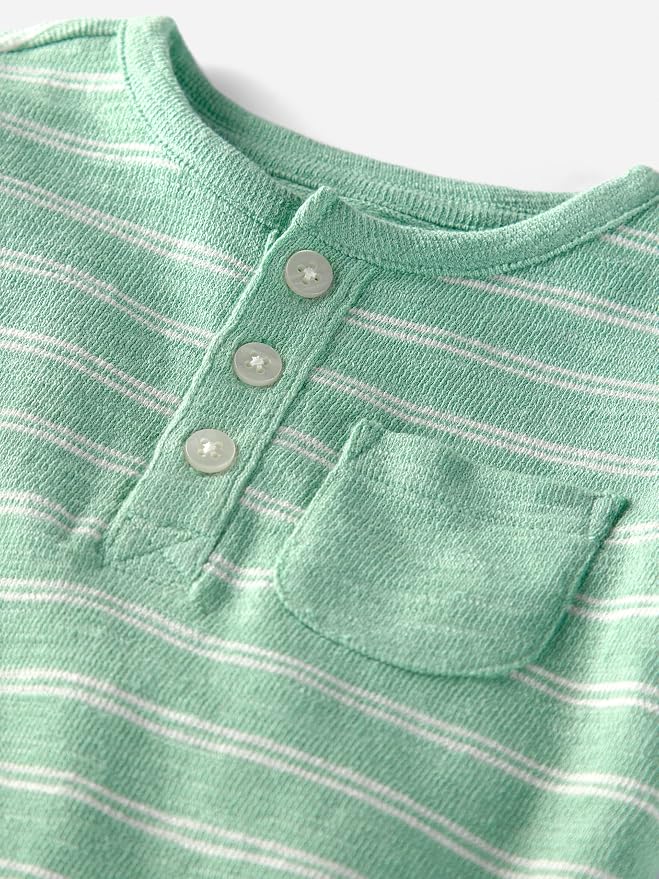 little planet by carter's Unisex Baby Waffle Knit Button-Front Jumpsuit made - Image 2