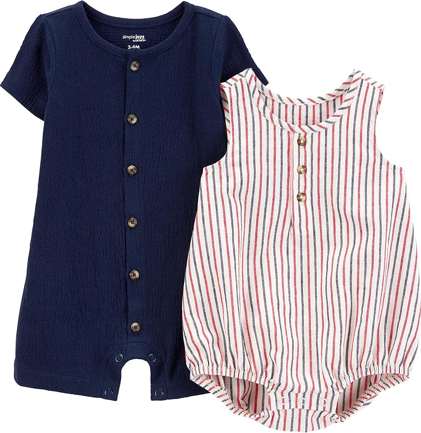 Simple Joys by Carter's Baby Boys' Button Rompers by SimpleJoysbyCarters