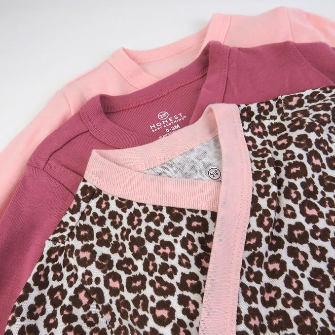 HonestBaby Baby 3-pack Long Sleeve Side-snap Kimono Bodysuits Organic Cotton - Image 3