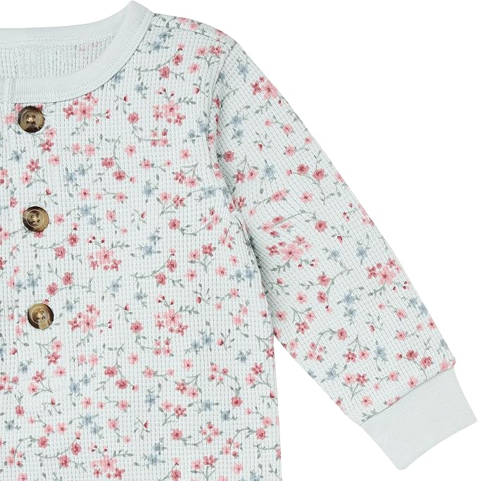 Modern Moments by Gerber Baby Henley Waffle Knit Romper - Image 3
