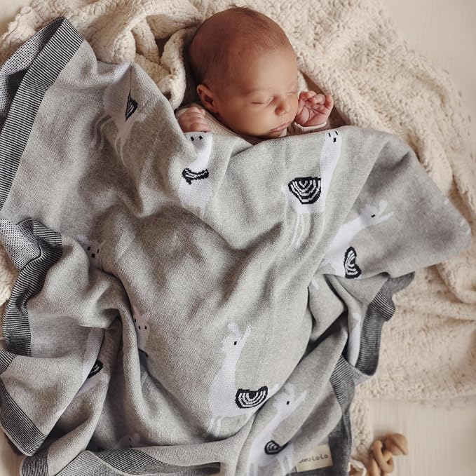 Knit Baby Swaddle Blanket - Image 4