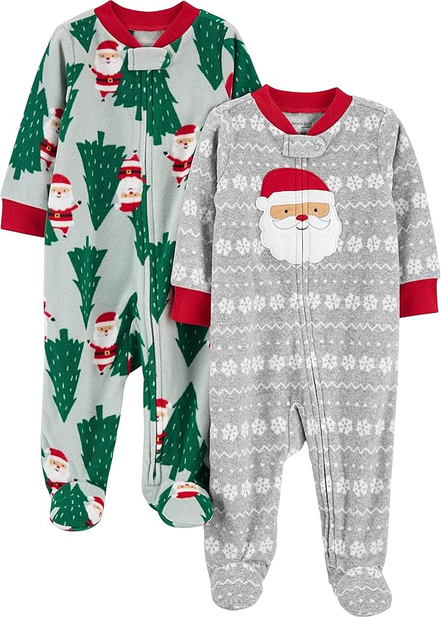 Simple Joys by Carter's Baby In 2pk Fleece Snp Santa Trees by SimpleJoysbyCarters