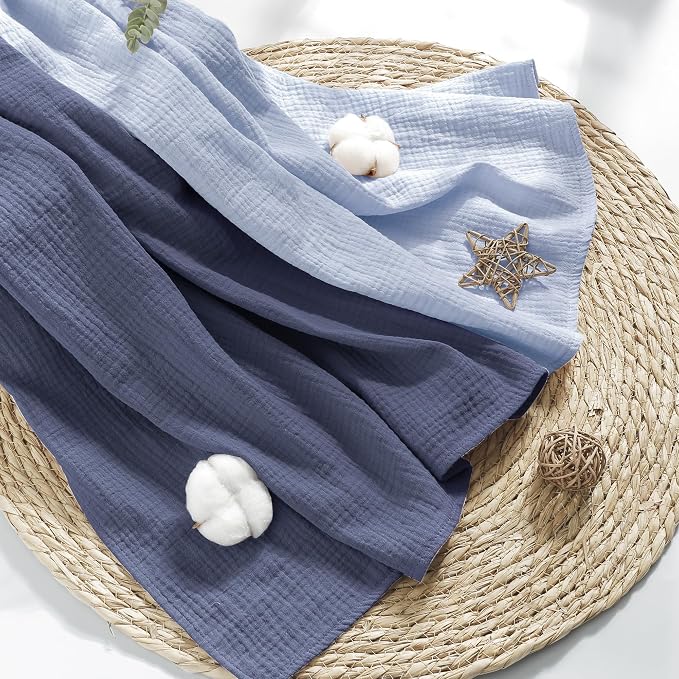 Susurration Muslin Receiving Blanket, 100% Cotton Swaddle Blankets - Image 3