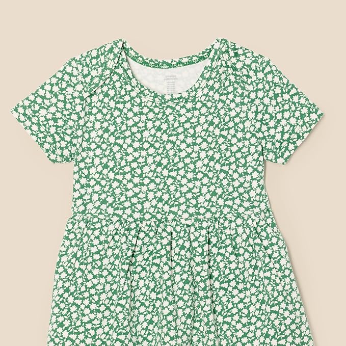 Amazon Essentials Baby Girls' Short Sleeve Bodysuit Dress, Everyday Dresses - Image 4