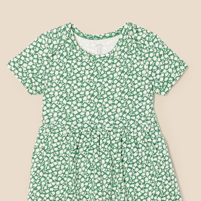 Amazon Essentials Baby Girls' Short Sleeve Bodysuit Dress, Everyday Dresses - Image 4