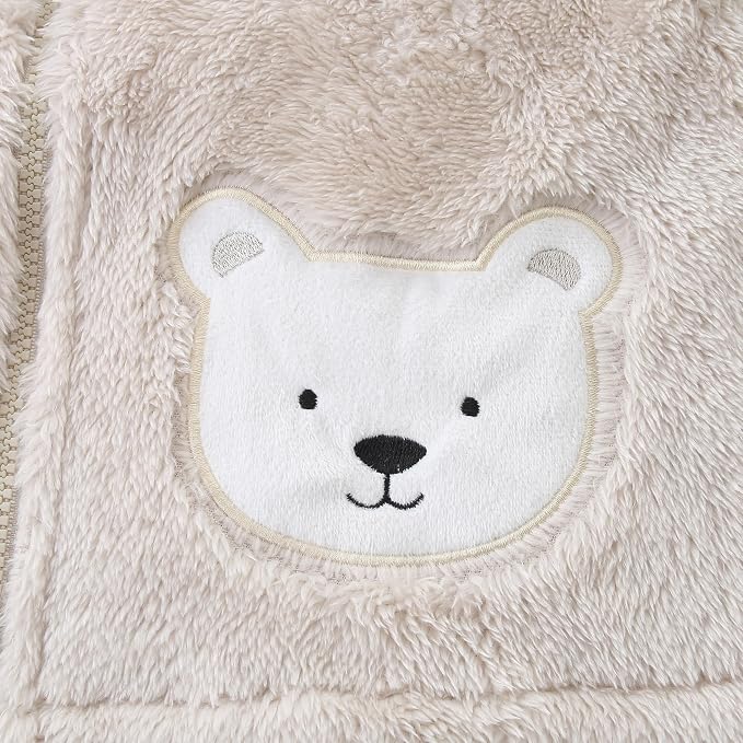 Newborn Infant Baby Boys Girls Cartoon Fleece Hooded Jacket Coat - Image 6