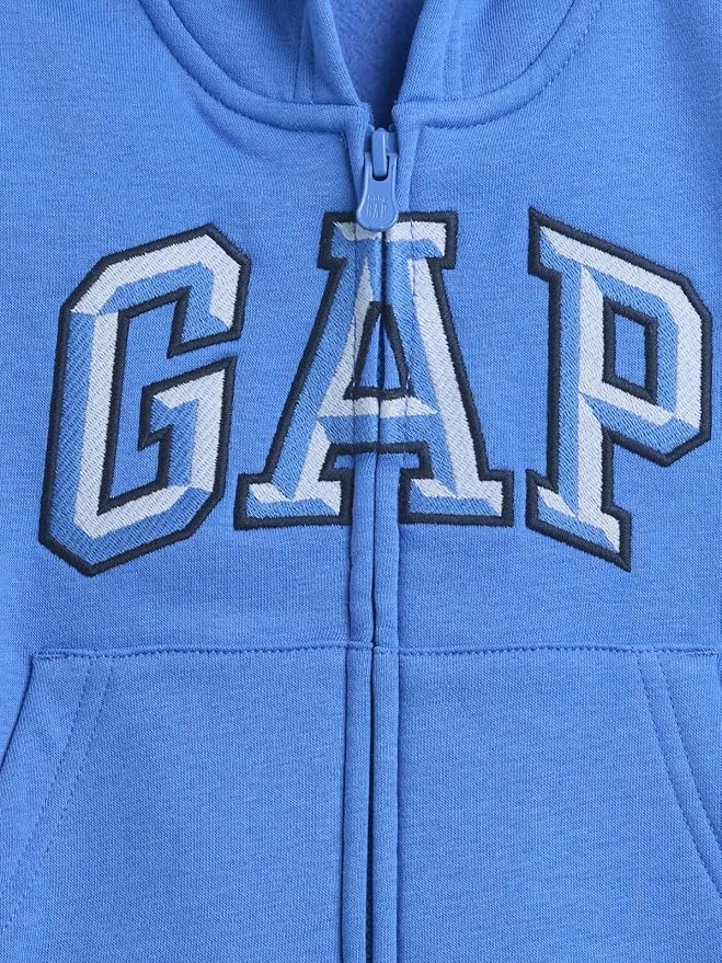GAP Baby Boys' Playtime Favorites Logo Full Zip Hoodie Hooded Sweatshirt - Image 3