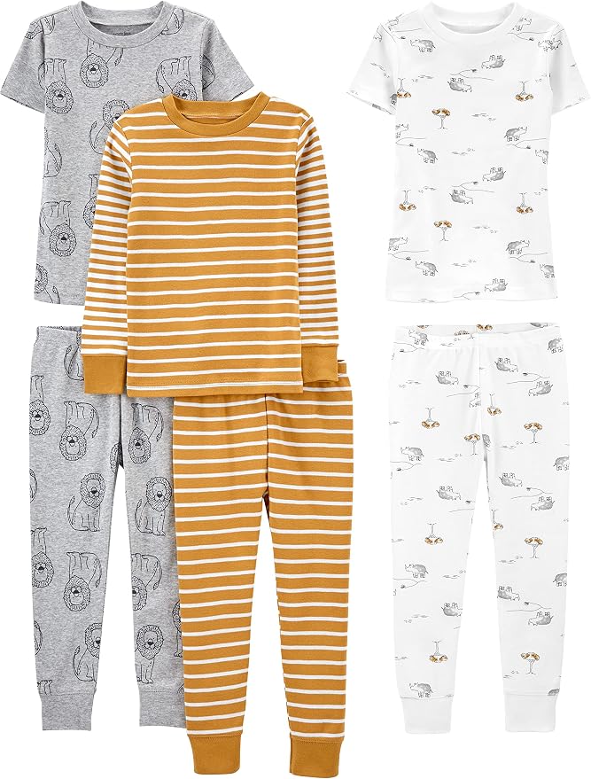 Simple Joys by Carter's Girls 6-piece Snug Fit Cotton Pajama Set by SimpleJoysbyCarters