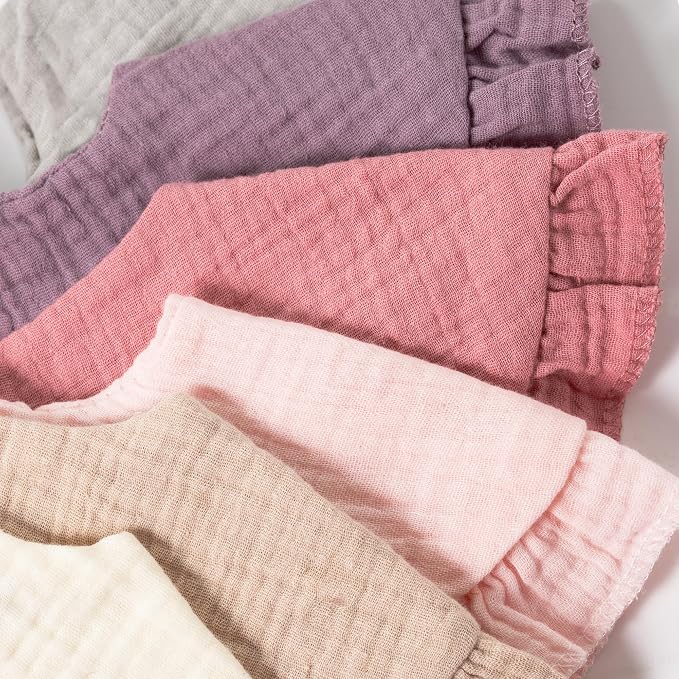 Baby Cotton Muslin Ruffled Bibs-Set of 6 - Image 2