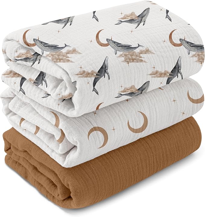 GLLQUEN BABY Muslin Swaddle Blankets by GLLQUENBABY