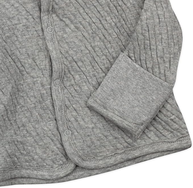 HonestBaby Matelasse Snap-Front Hooded Jacket Organic Cotton - Image 3