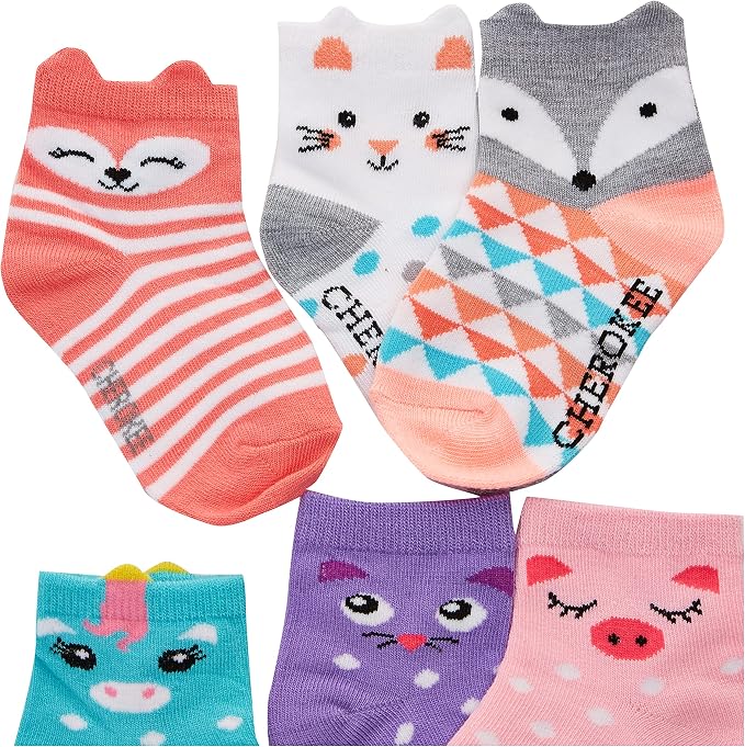 Cherokee Baby Girls' 12 Pack Shorty Ankle Socks - Image 2