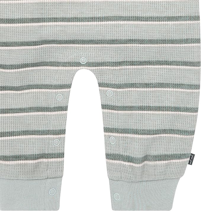 Modern Moments by Gerber Baby Henley Waffle Knit Romper - Image 4