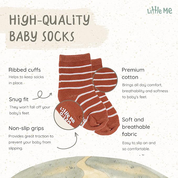 Little Me 20-Pack Newborn Baby Infant & Toddler Unisex Socks, - Image 2