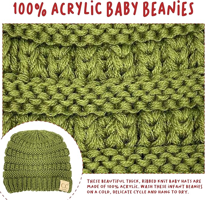 Funky Junque Baby Winter Hat – Cute Newborn Hats, Cozy Warm Infant Beanie, Soft Knit Stocking Stuffer for Babies 0–12 Months