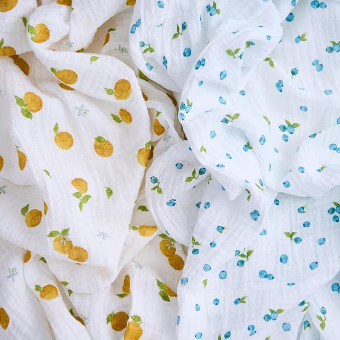 aden + anais Boutique Organic Cotton Muslin Swaddle 2 Pack, Breathable Baby - Image 5