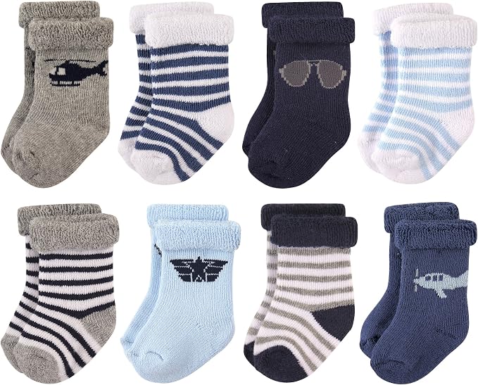 Hudson Baby Baby 8-pack Cotton Rich Newborn and Terry Socks by HudsonBaby