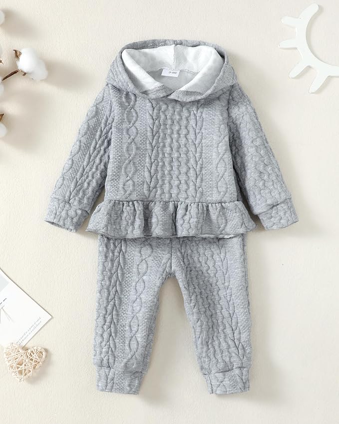 Renotemy Baby Girl Clothes Cute Fall Winter Toddler Girls Outfits 3M-3T - Image 2