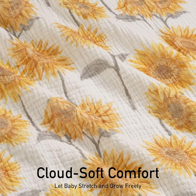 Muslin Swaddle Blankets for Newborn, 3 Pack Breathable Soft Receiving Blanket - Image 6