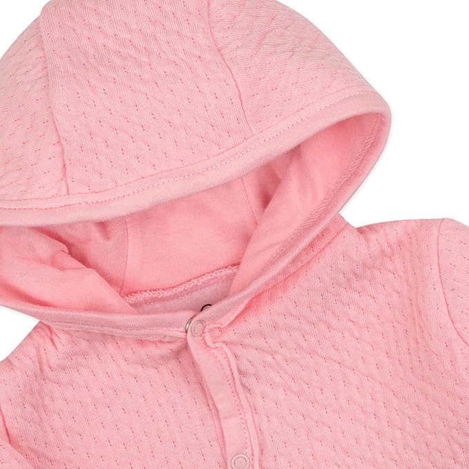 HonestBaby Matelasse Snap-Front Hooded Jacket Organic Cotton - Image 2