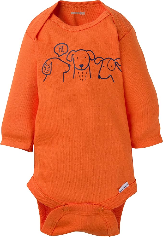 Onesies Brand Baby Boys & Girls 6-Pack Long Sleeve Bodysuits - Image 3