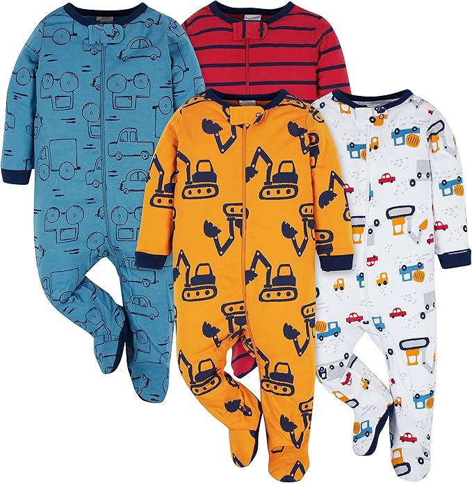 Onesies Brand Baby Boys' 4-pack Sleep 'N Play Footies by OnesiesBrand