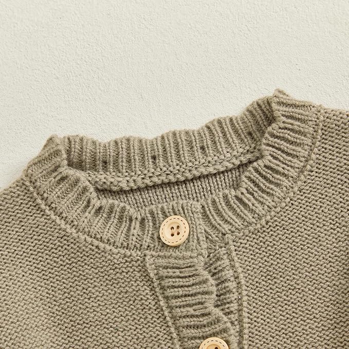 Baby Girl Cardigan Long Sleeve Button Up Sweater Toddler Girl Fall Outfits - Image 5
