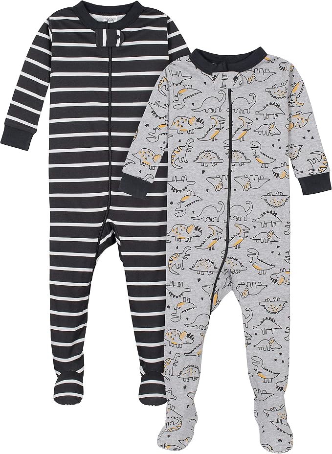 Gerber Baby Boys 2-Pack Footed Pajamas by Gerber