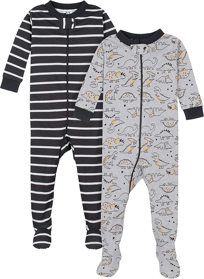 Gerber Baby Boys 2-Pack Footed Pajamas by Gerber