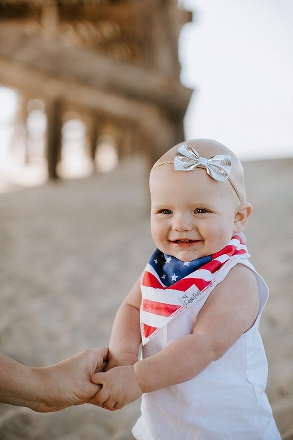 Copper Pearl Baby Bibs 4 Pack, Printed Bandana Drool Bibs - Image 4