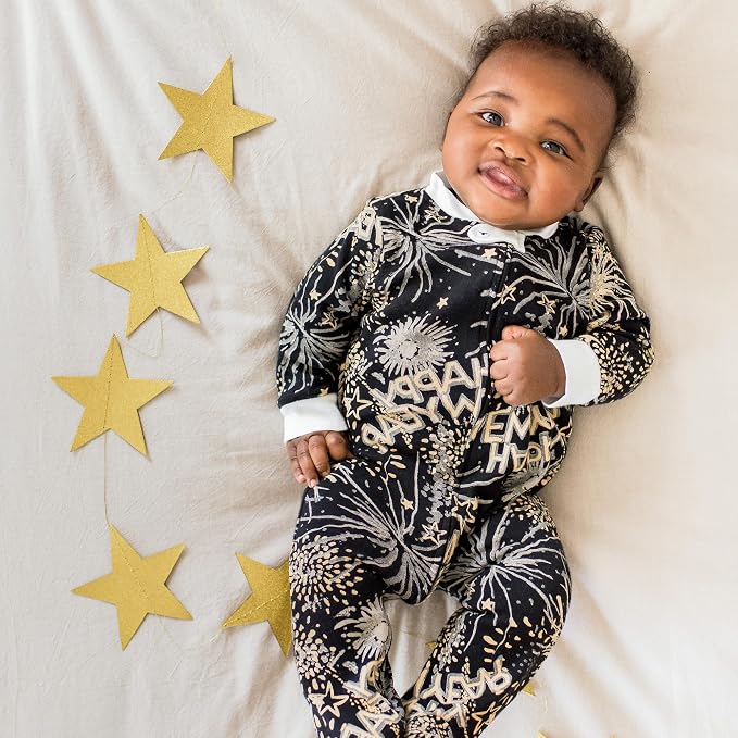 Burt's Bees Baby Boys' Organic Cotton, Sleep and Play Footed Pajamas | Easy zip - Image 3
