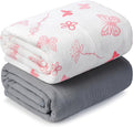 Muslin Swaddle Blankets for Newborn, 2 Pack Breathable Soft Receiving Blanket by GUNTAIL