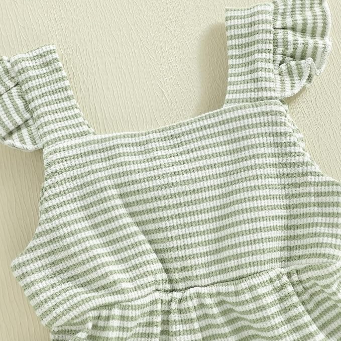 Little Girl Romper Toddler Overalls Summer Bow Jumpsuit Boho Outfit 6M-5T - Image 6