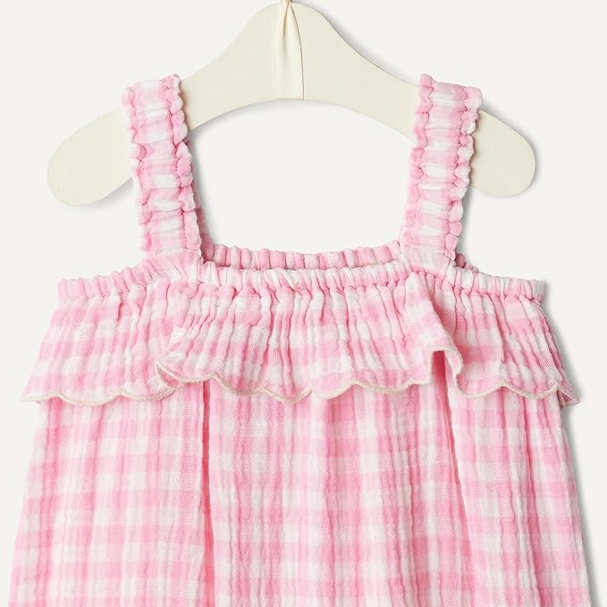 Amazon Essentials x Sofia Grainge Baby Girls' Cotton Gauze Sleeveless Romper - Image 4