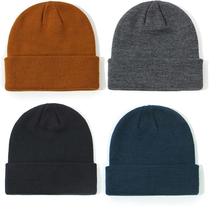 Baby Toddler Infant Winter Soft Knit Beanie Hats Set - Image 2