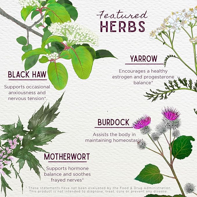WishGarden Herbs ReBalance After Birth Hormonal - Plant-Based Herbal Supplement with Vitex Berry & Motherwort Supports Healthy Postpartum Hormone Levels and Postnatal Hormone Balance, 2oz