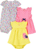 Simple Joys by Carter's Baby Girls 3-pack Romper, Sunsuit and Dress by SimpleJoysbyCarters