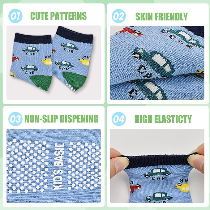 Tphon Non Slip Kids Toddler Socks - Image 2