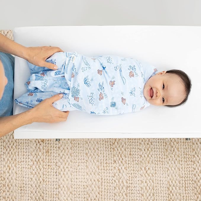 HALO Disney Baby Finding Nemo 100% Cotton Sleepsack Swaddle, 3-Way Adjustable - Image 5
