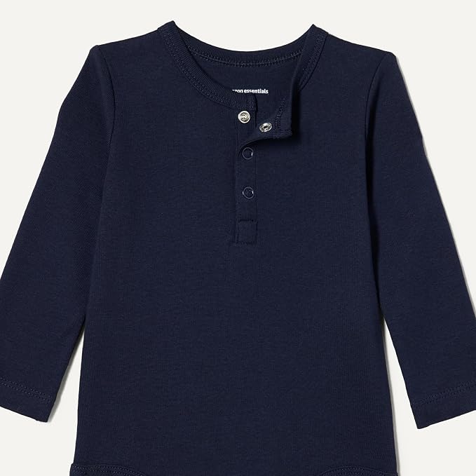 Amazon Essentials Unisex Babies' Long-Sleeve Cotton Henley Bodysuits - Image 4