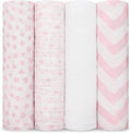 Comfy Cubs Muslin Swaddle Blankets Pack of 4, 47 x 47 Inches, Soft Cotton Baby by ComfyCubs