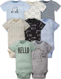 Gerber Baby Boys 8-Pack Short Sleeve Onesies Bodysuits by Gerber
