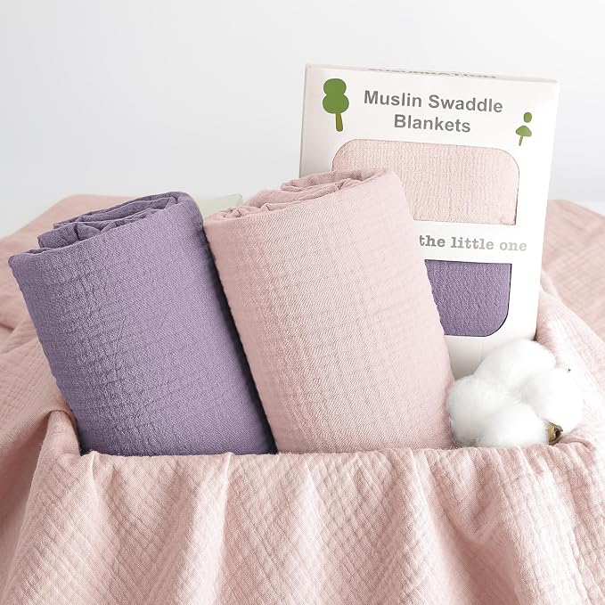 Susurration Muslin Receiving Blanket, 100% Cotton Swaddle Blankets - Image 6