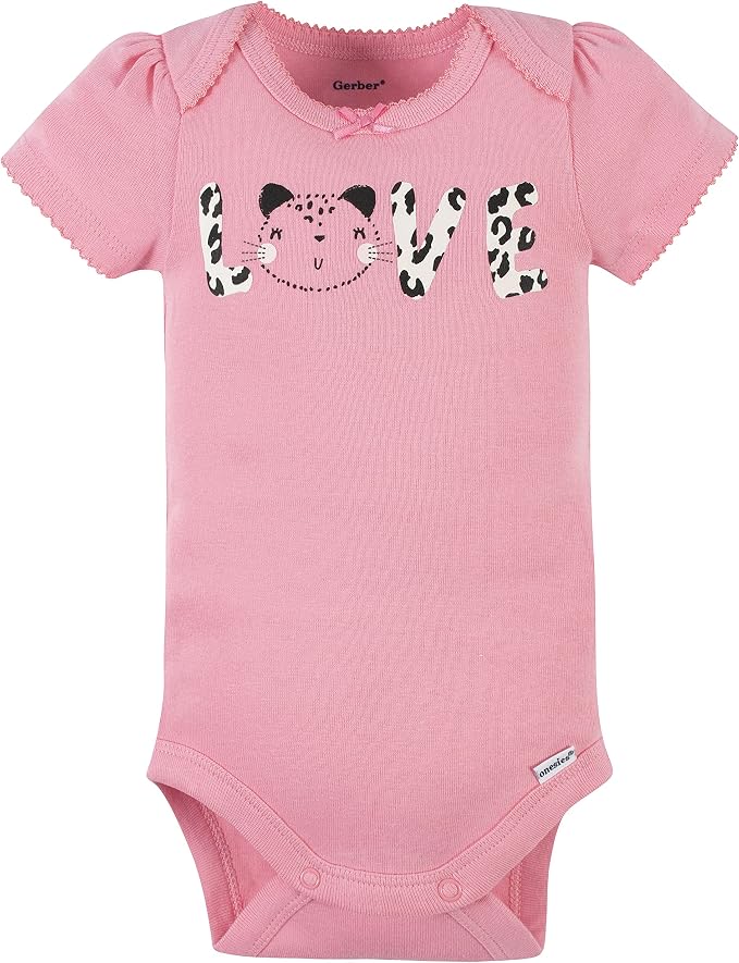 Gerber Baby Girls' 8-pack Short Sleeve Onesies Bodysuits - Image 3