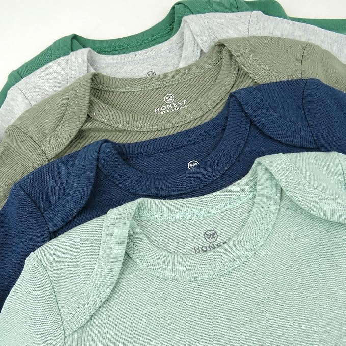 HonestBaby baby-girls 5-pack Long Sleeve Bodysuits One Piece 100% Organic Cotton - Image 3
