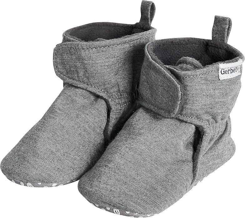 Gerber Baby Fleece Lined Wrap Fasten Non Skid Soft Slipper Booties by Gerber
