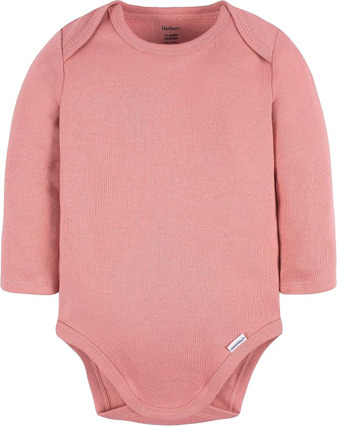 Gerber Baby Boys & Girls Long Sleeve Onesies Multi-Pack Interlock 180 Gsm - Image 2