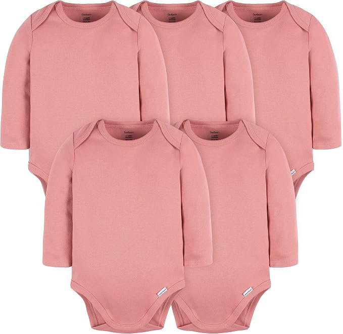 Gerber Baby Boys & Girls Long Sleeve Onesies Multi-Pack Interlock 180 Gsm by Gerber