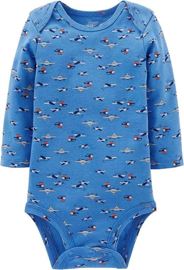 Simple Joys by Carter's Baby Boys Long-Sleeve Bodysuit Pack of 5Bodysuit - Image 2